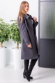 Płaszcz Natalia - czarny z kołnierzem 22824