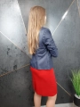 Kurtka  granatowa - z ekoskóry 38315