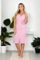 Sukienka brudny róż midi ołówkowa w stylu tulipana - Coco 37882