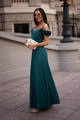 Sukienka Flower Maxi zielona - na cienkie ramiączka ozdobione różami 66196