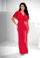 Sukienka Maxi czerwona - z szyfonową górą - Sara 3988